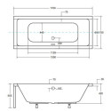 Wanna Do Zabudowy Quadro Slim 170x75 Besco