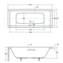 Wanna Do Zabudowy Quadro Slim 175x80 Besco