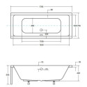 Wanna Do Zabudowy Quadro Slim 180x80 Besco