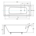 Wanna Do Zabudowy Modern 120x70 Besco