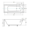 Wanna Do Zabudowy Modern 130x70 Besco