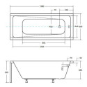 Wanna Do Zabudowy Modern 140x70 Besco