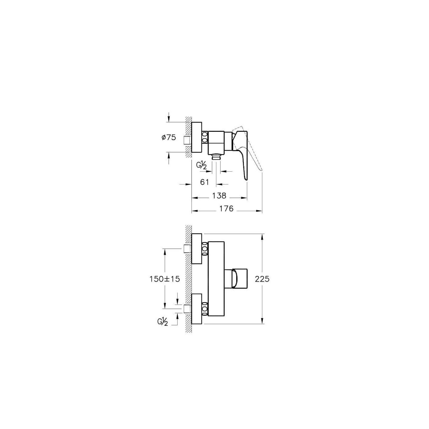 Bateria Prysznicowa X-Line A4237823EXP Vitra