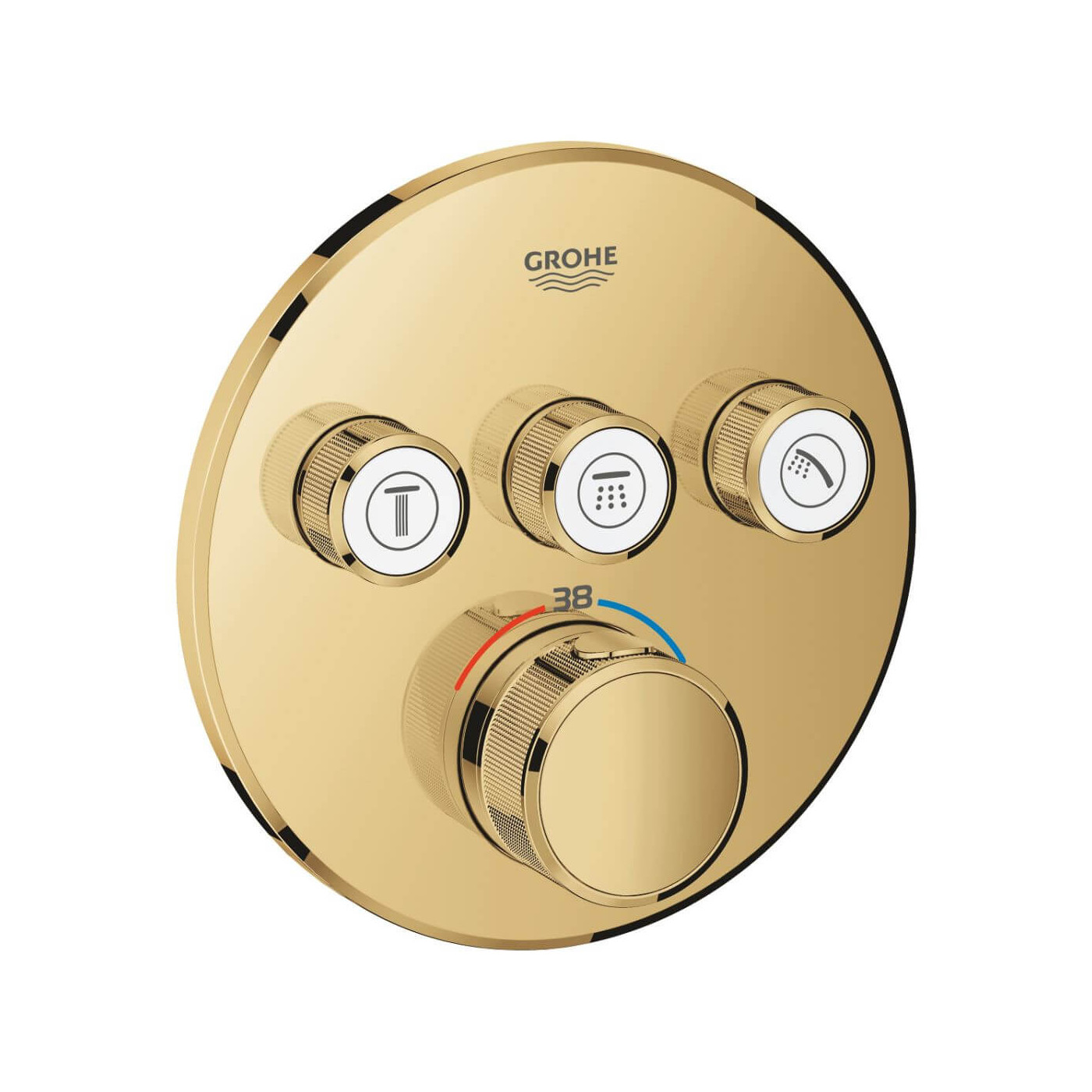 Bateria Termostatyczna Do Obsługi Trzech Wyjść Wody Grohtherm SmartControl Cool Sunrise 29121GL0 Grohe