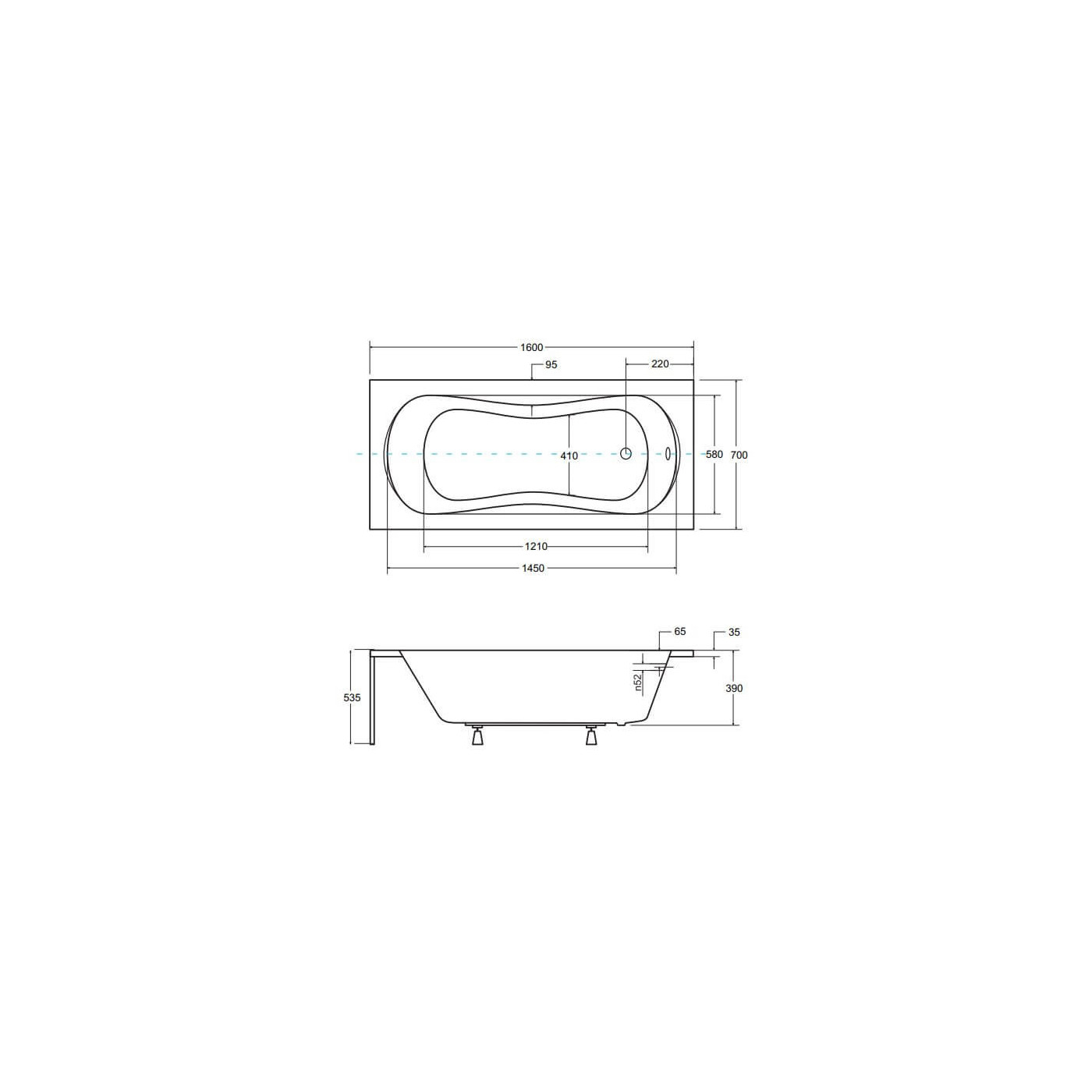 Wanna Do Zabudowy Aria Plus 160x70 Besco