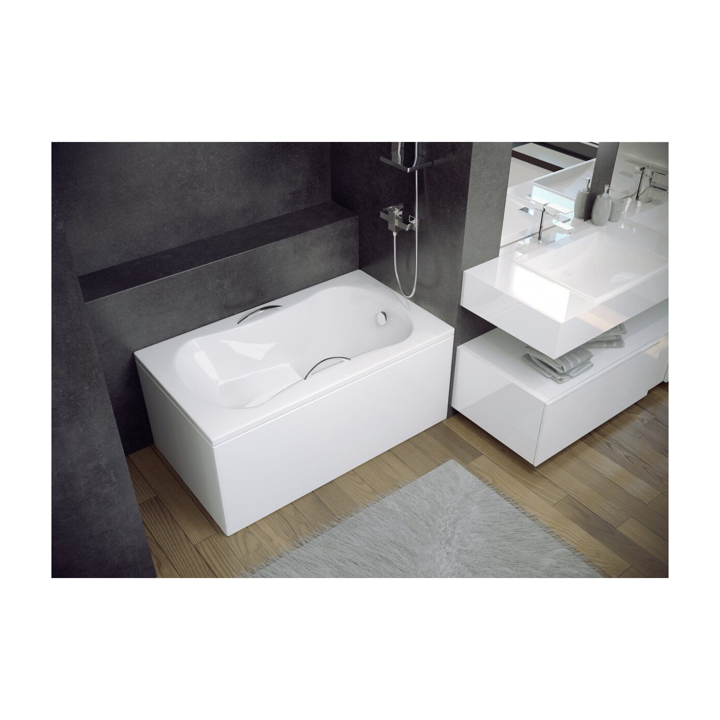 Wanna Do Zabudowy Aria Rehab 120x70 Besco