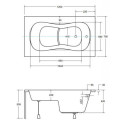 Wanna Do Zabudowy Aria Rehab 120x70 Besco