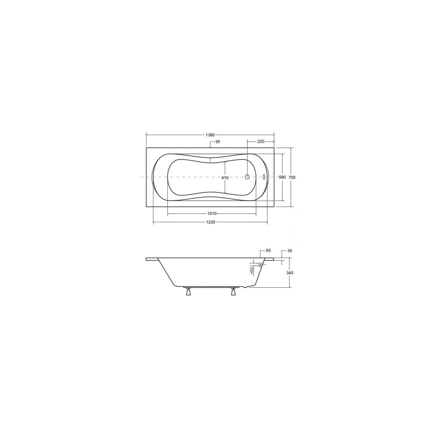 Wanna Do Zabudowy Aria ProSafe 140x70 Besco
