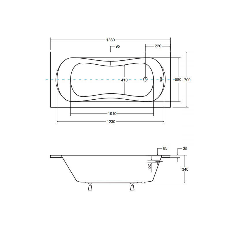 Wanna Do Zabudowy Aria ProSafe 140x70 Besco