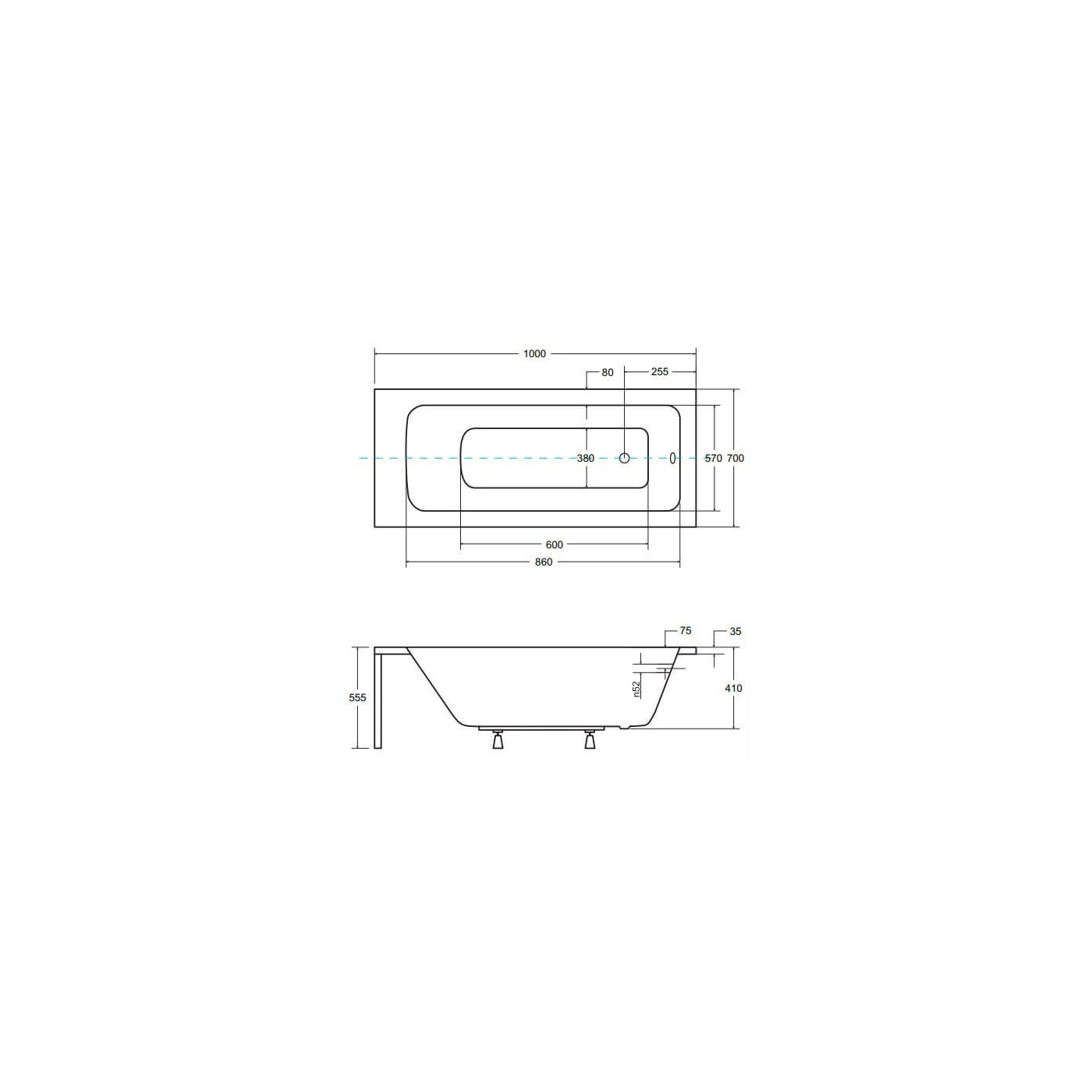Wanna Do Zabudowy Talia 100x70 Besco