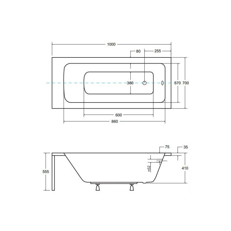 Wanna Do Zabudowy Talia 100x70 Besco