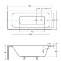 Wanna Do Zabudowy Talia 110x70 Besco