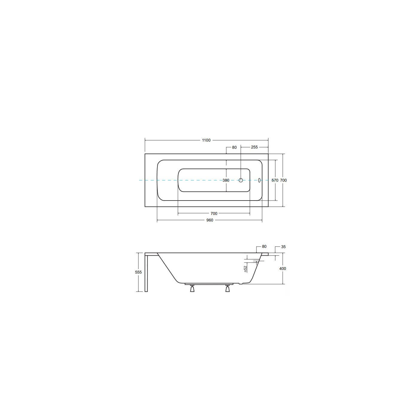 Wanna Do Zabudowy Talia 110x70 Besco