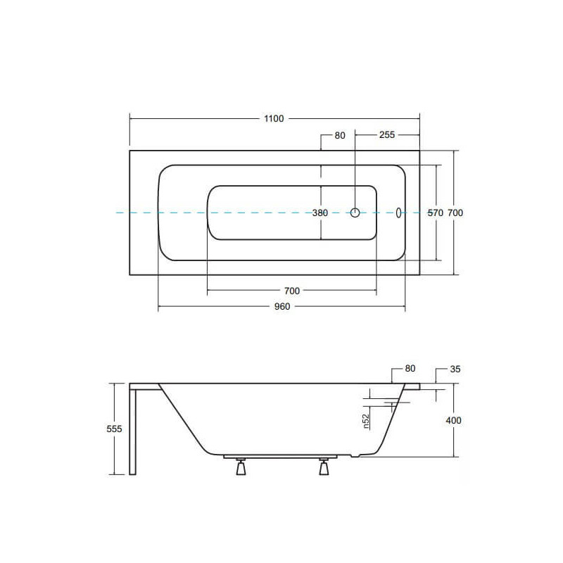 Wanna Do Zabudowy Talia 110x70 Besco