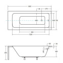Wanna Do Zabudowy Talia 140x70 Besco