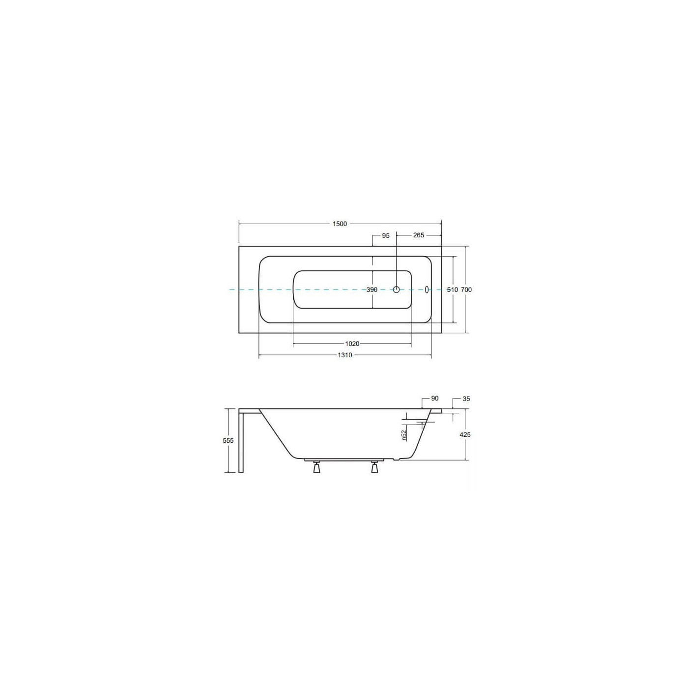 Wanna Do Zabudowy Talia 150x70 Besco