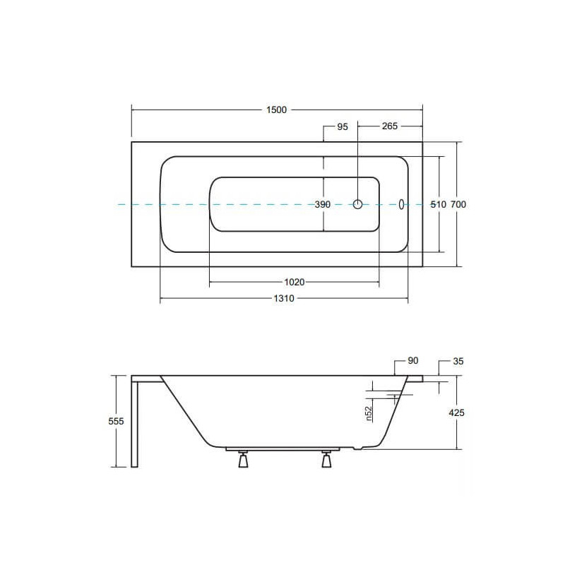 Wanna Do Zabudowy Talia 150x70 Besco