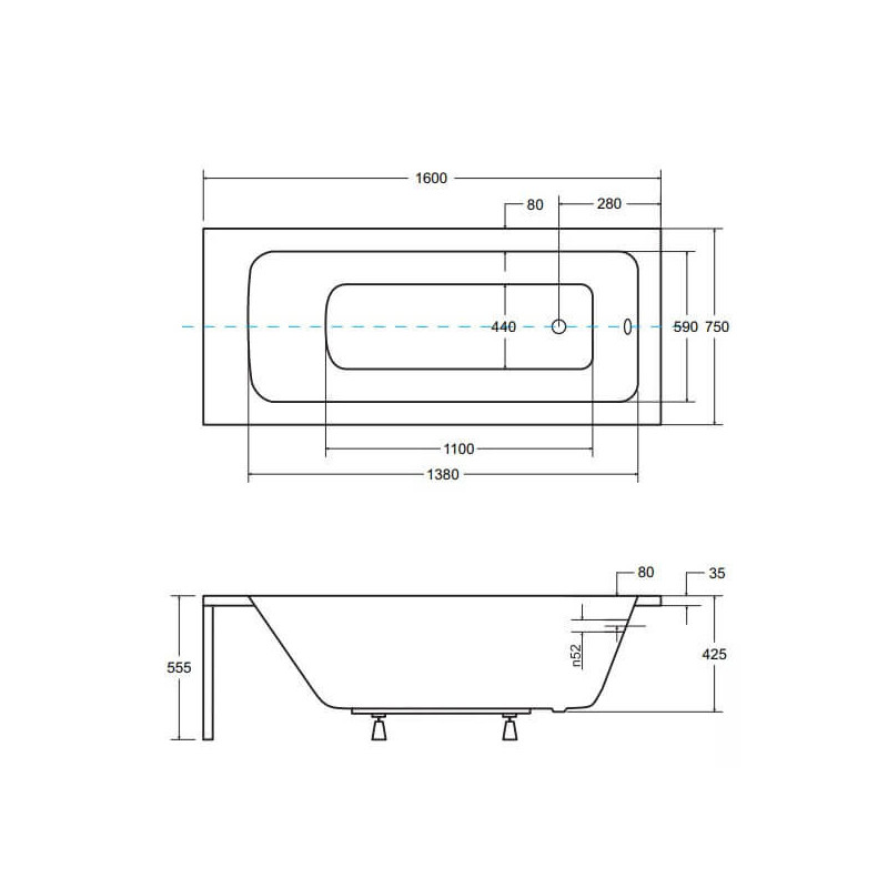 Wanna Do Zabudowy Talia 160x75 Besco
