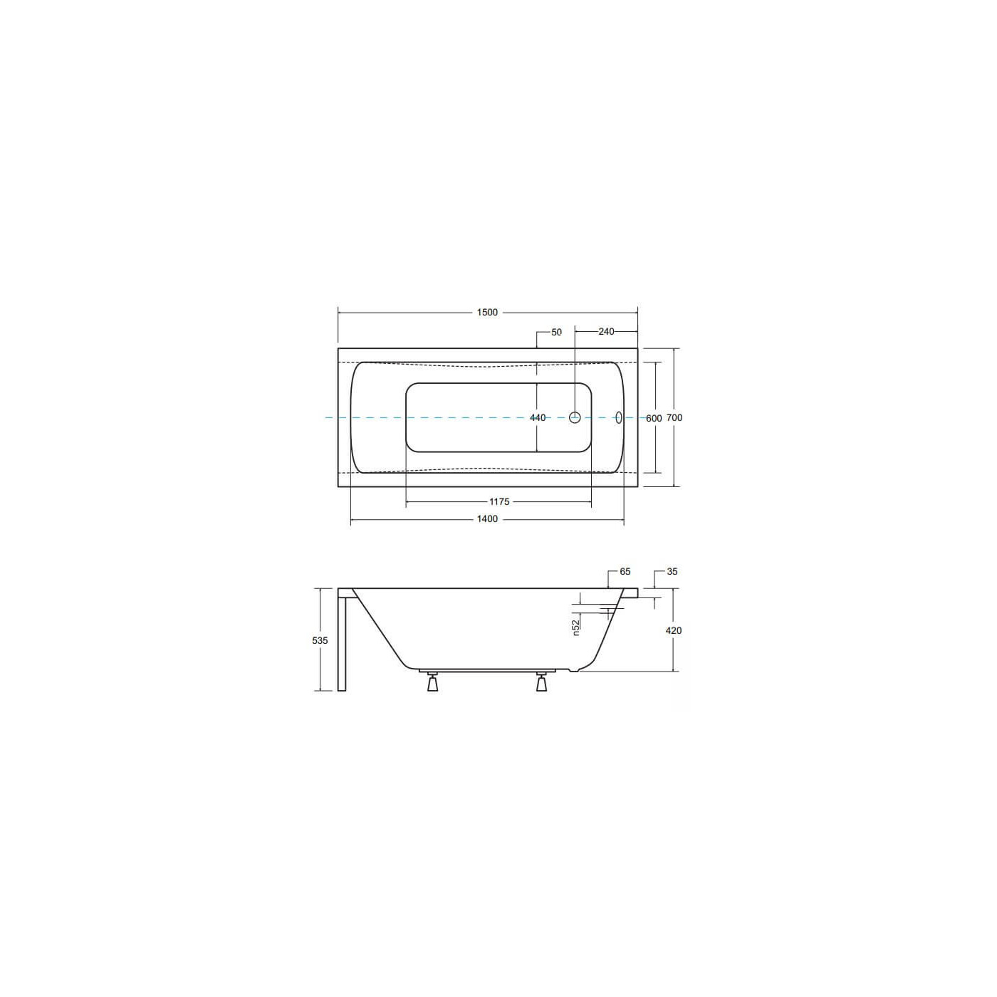Wanna Do Zabudowy Optima 150x70 Besco