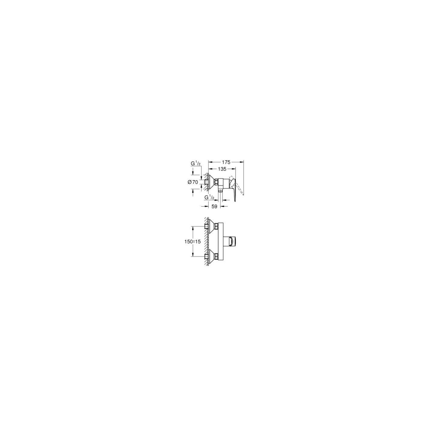 Bateria Prysznicowa Jednouchwytowa Start Edge FastFixation Chrom 24197001 Grohe