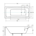 Wanna Do Zabudowy Optima 170x70 Besco