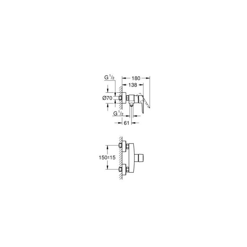 Jednouchwytowa Bateria Prysznicowa Start FastFixation 24208002 Grohe
