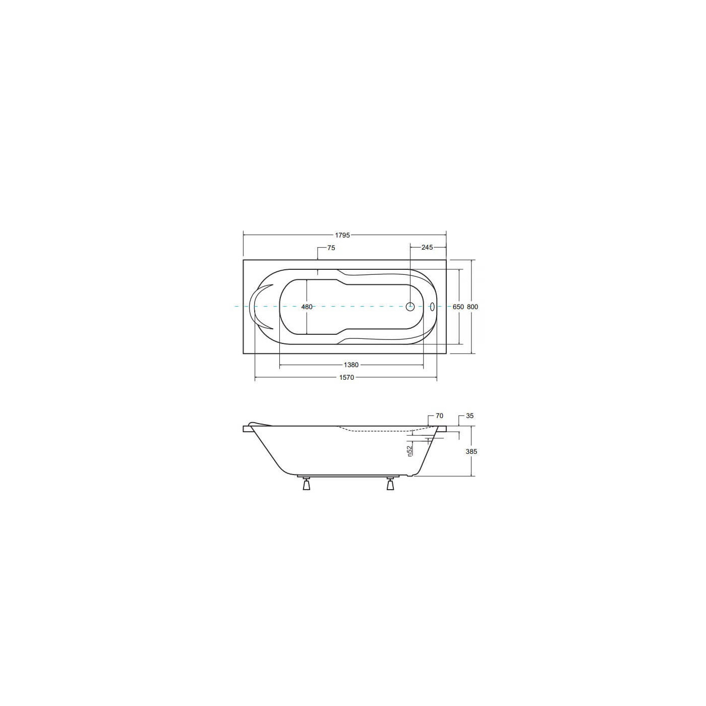 Wanna Do Zabudowy Bona 180x80 Besco