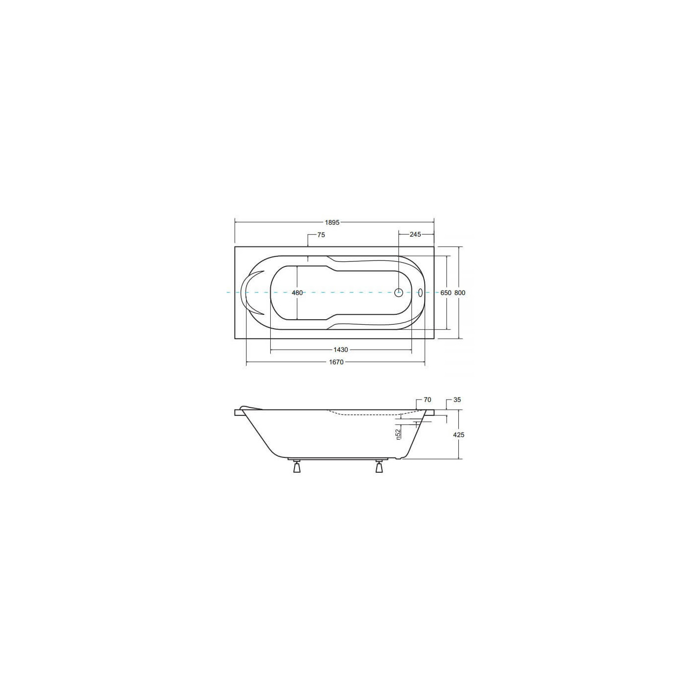 Wanna Do Zabudowy Bona 190x80 Besco