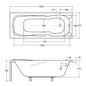 Wanna Do Zabudowy Majka Nova 120x70 Besco