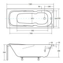 Wanna Do Zabudowy Majka Nova 140x70 Besco