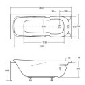 Wanna Do Zabudowy Majka Nova 160x70 Besco