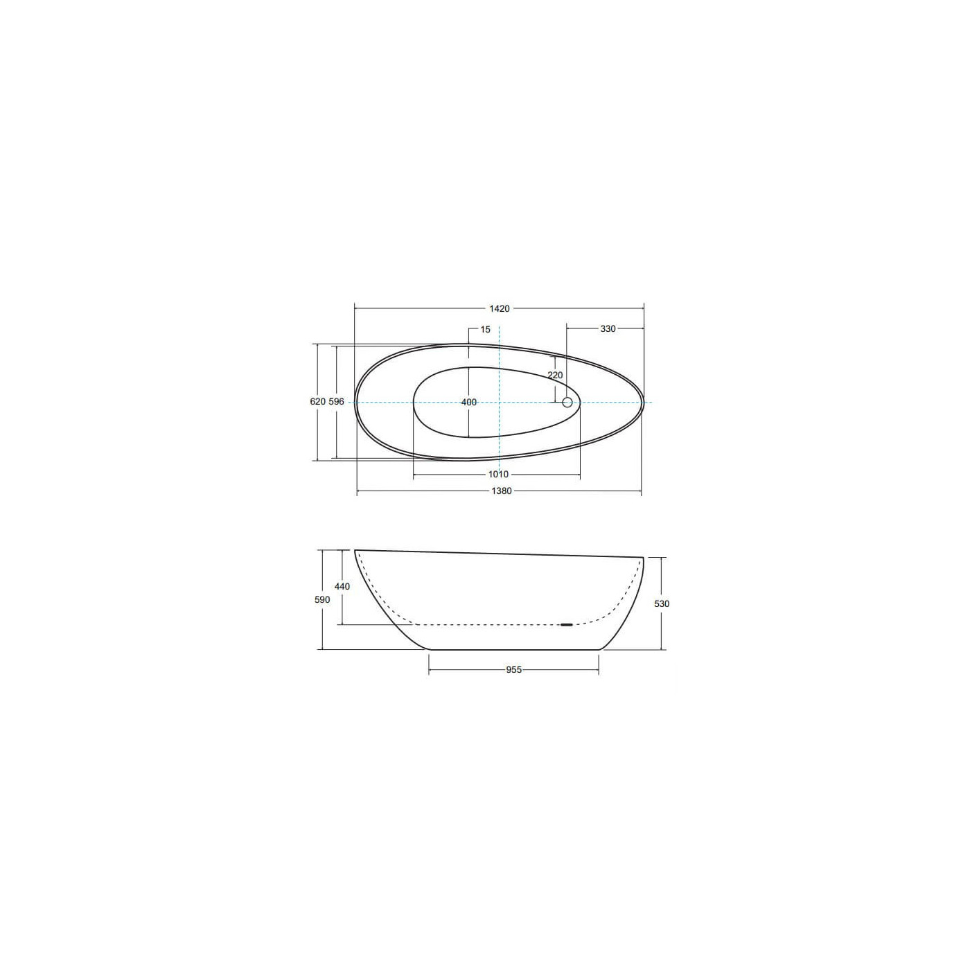 Wanna Wolnostojąca Goya 140 XS Glam Srebrna 142x62 Besco