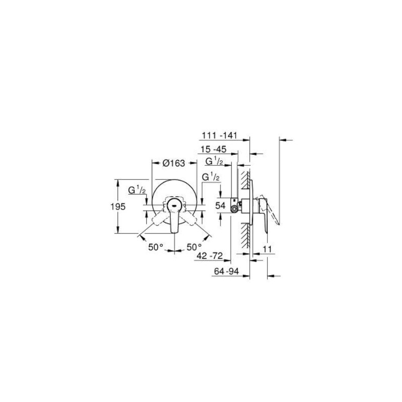 Jednouchwytowa Bateria Prysznicowa Start FastFixation 32590002 Grohe