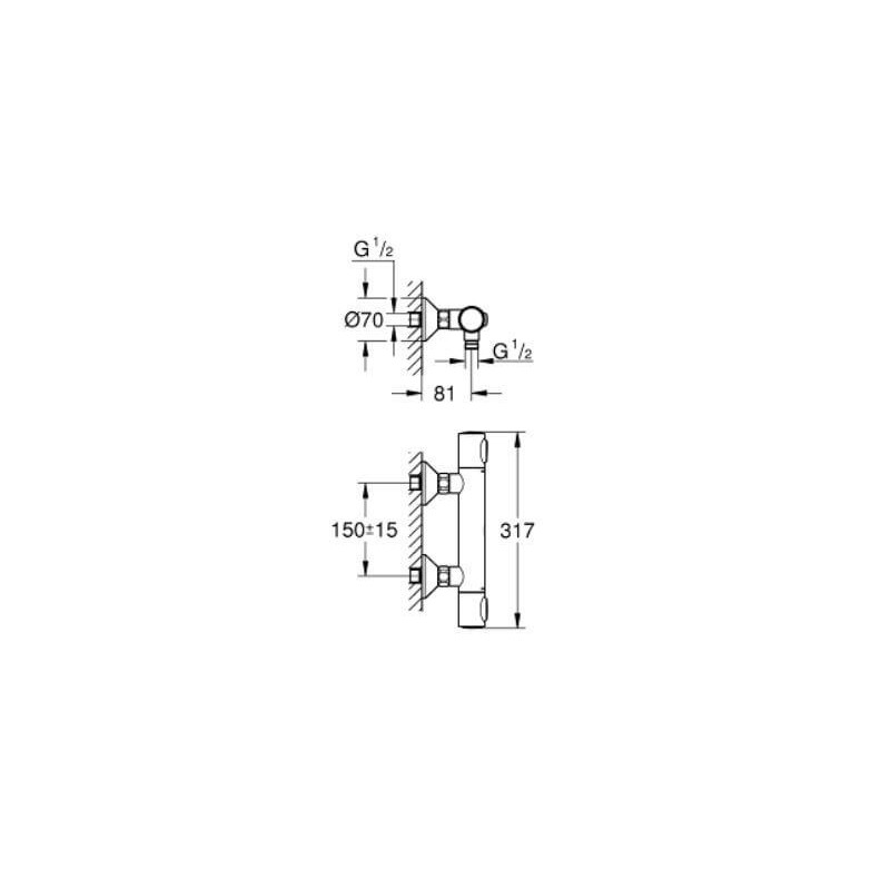 Bateria Prysznicowa Z Termostatem Precision Flow FastFixation Chrom 34840000 Grohe