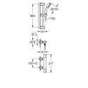 Bateria Prysznicowa Z Termostatem Z Zestawem Prysznicowym Precision Flow FastFixation Chrom 34842000 Grohe
