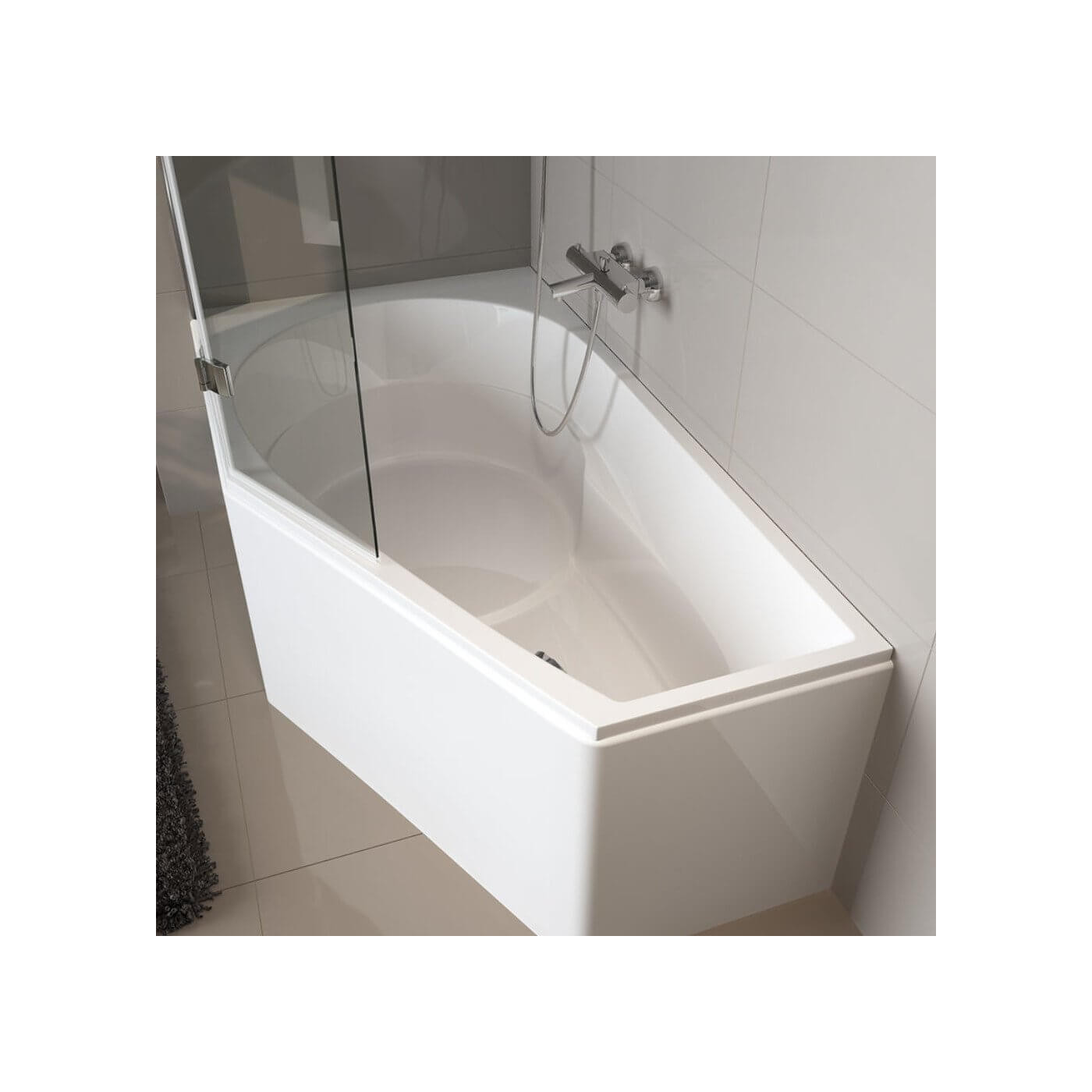 Wanna Asymetryczna Do Zabudowy Yukon Lewa 160x90 Riho