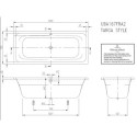 Wanna Do Zabudowy Targa 160x70 UBA167FRA2V-01 Villeroy&Boch