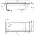 Wanna Do Zabudowy Connect Air E1064 Biała 170x75 Ideal Standard