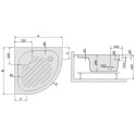 Brodzik Półokrągły Classic BPZS/CL 615-010-0820-01-000 80x80 Sanplast