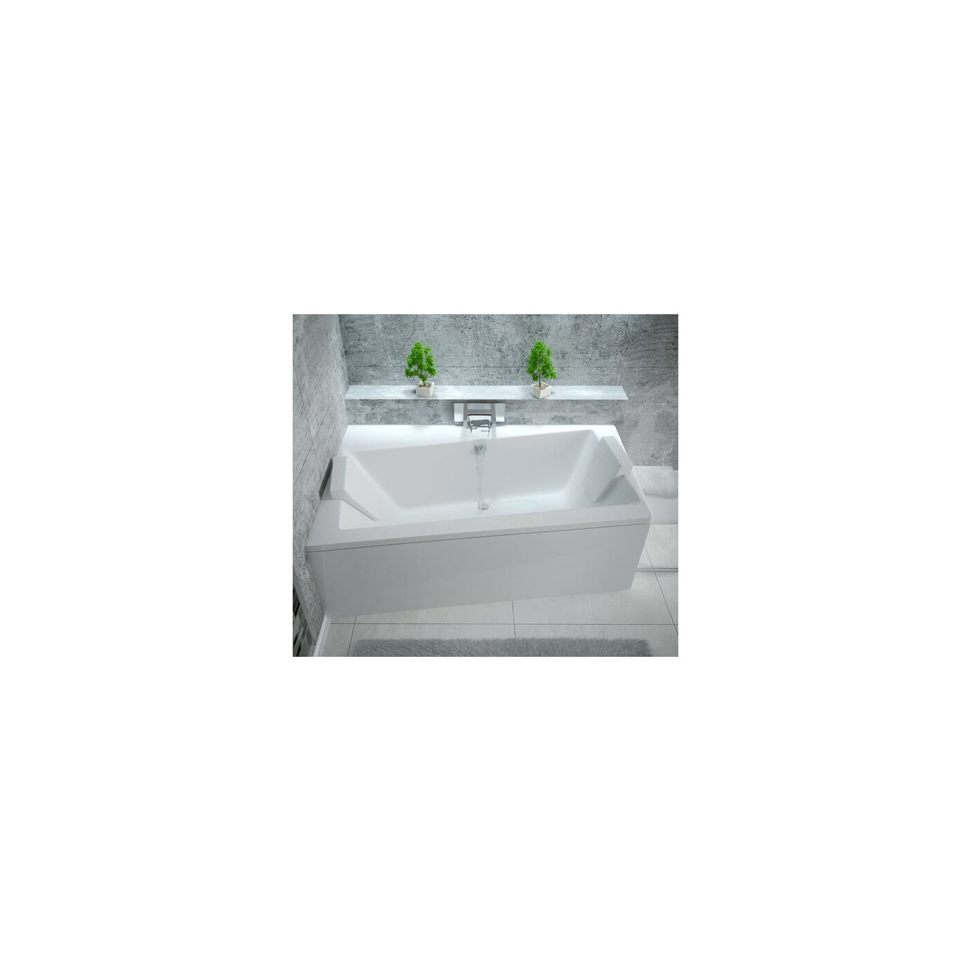 Wanna Asymetryczna Infinity Lewa + Nogi 170x110 Besco