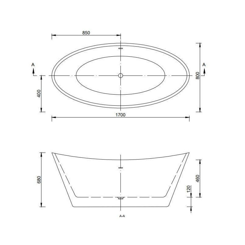 Wanna Wolnostojąca Monya 170x75 WS208P-NEW Emporia