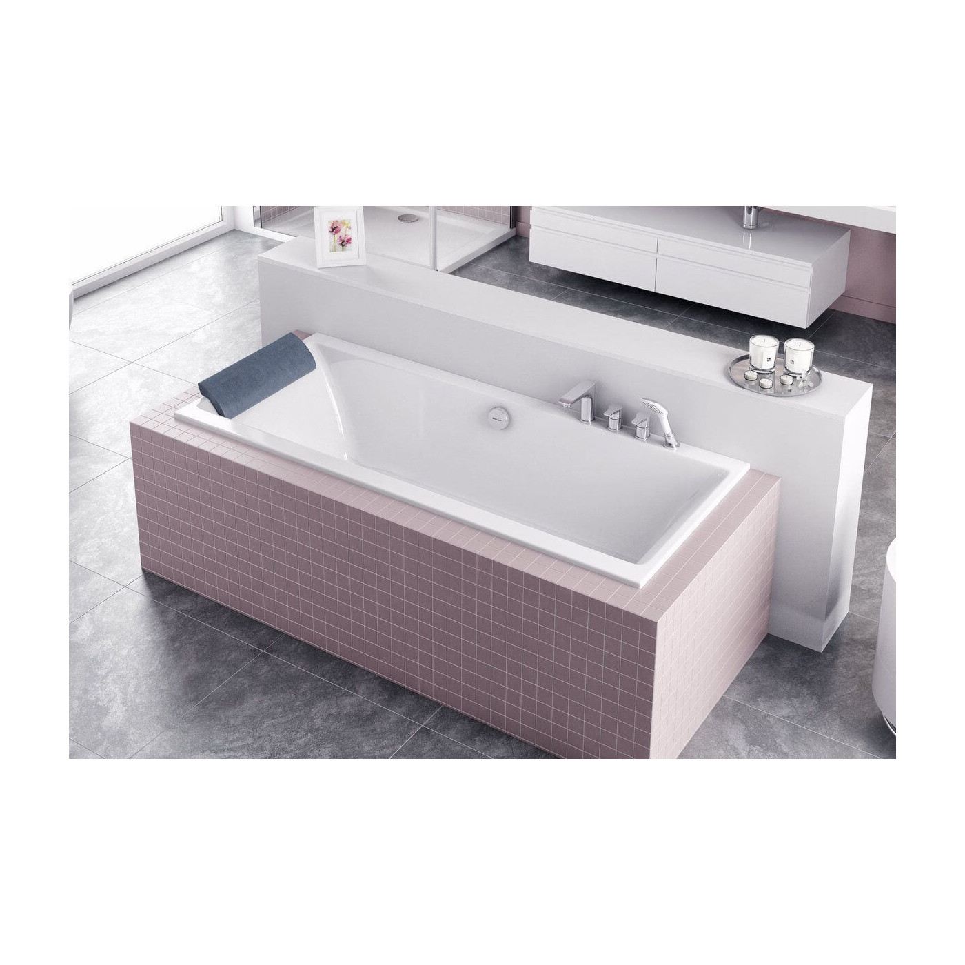 Wanna Prostokątna Pryzmat Slim 170x75 WAEX.PRY17WHS Excellent