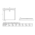 Brodzik Kwadratowy Forma Biały Niski BREX.FOR08WHN 80x80 Excellent