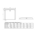 Brodzik Kwadratowy Wysoki Forma BREX.FOR10WHC 100x100 Excellent
