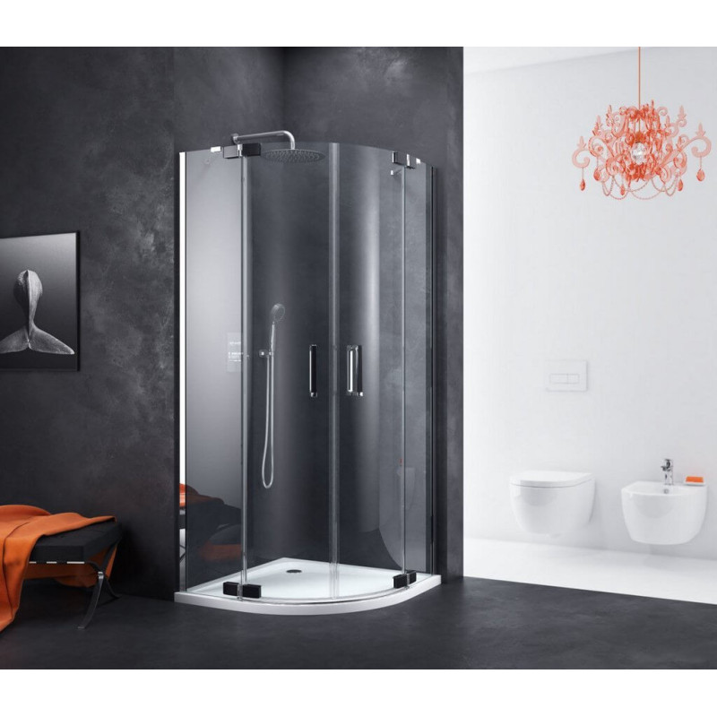Brodzik Półokrągły Sense Niski BREX.SEN08WHN 80x80 Excellent