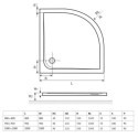 Brodzik Półokrągły Sense Niski BREX.SEN10WHN 100x100 Excellent