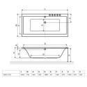 Wanna Do Zabudowy Pryzmat 160x75 WAEX.PRY16WH Excellent