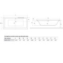 Wanna Do Zabudowy Pryzmat Slim 160X75 WAEX.PRY16WHS Excellent
