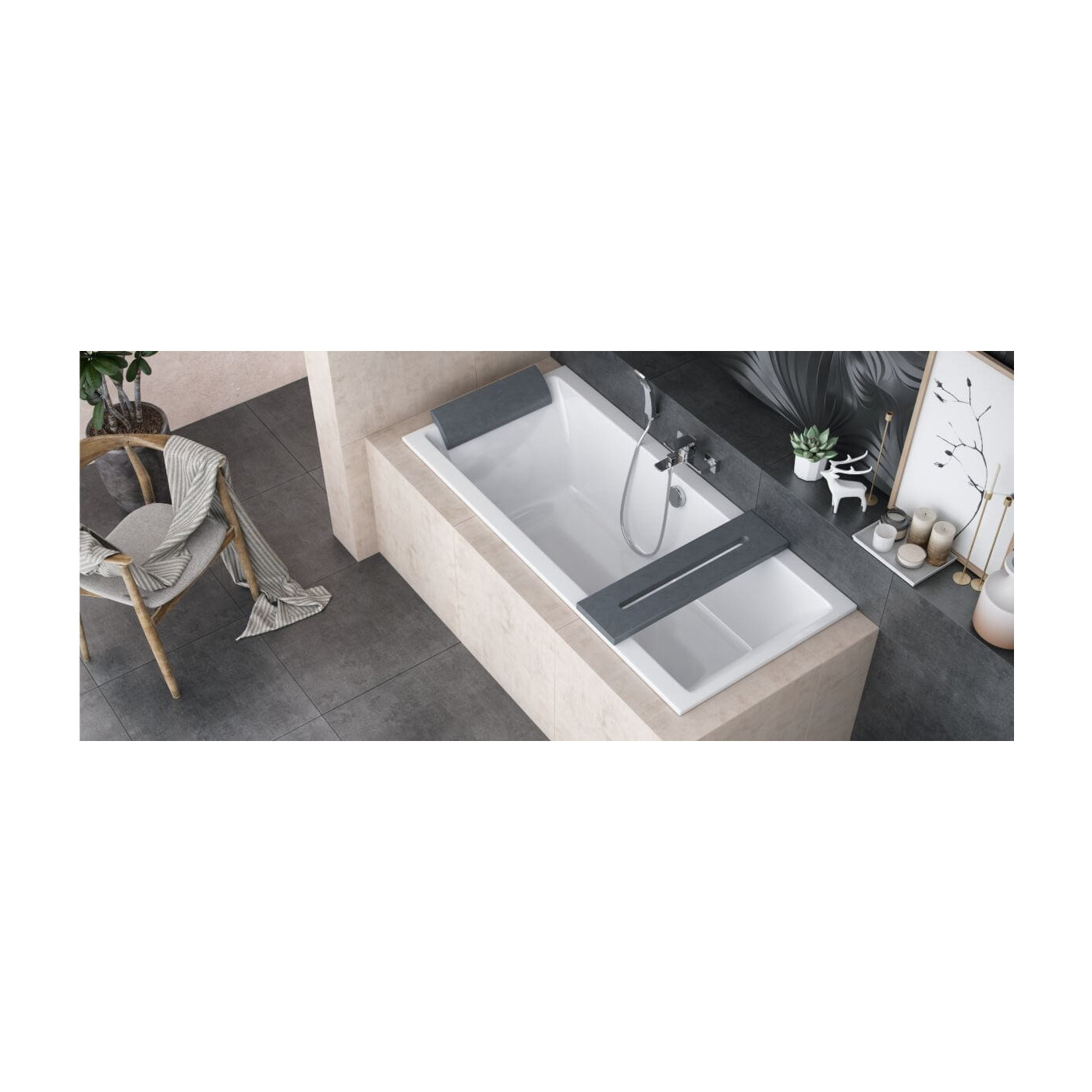 Wanna Do Zabudowy Pryzmat Slim 160X75 WAEX.PRY16WHS Excellent