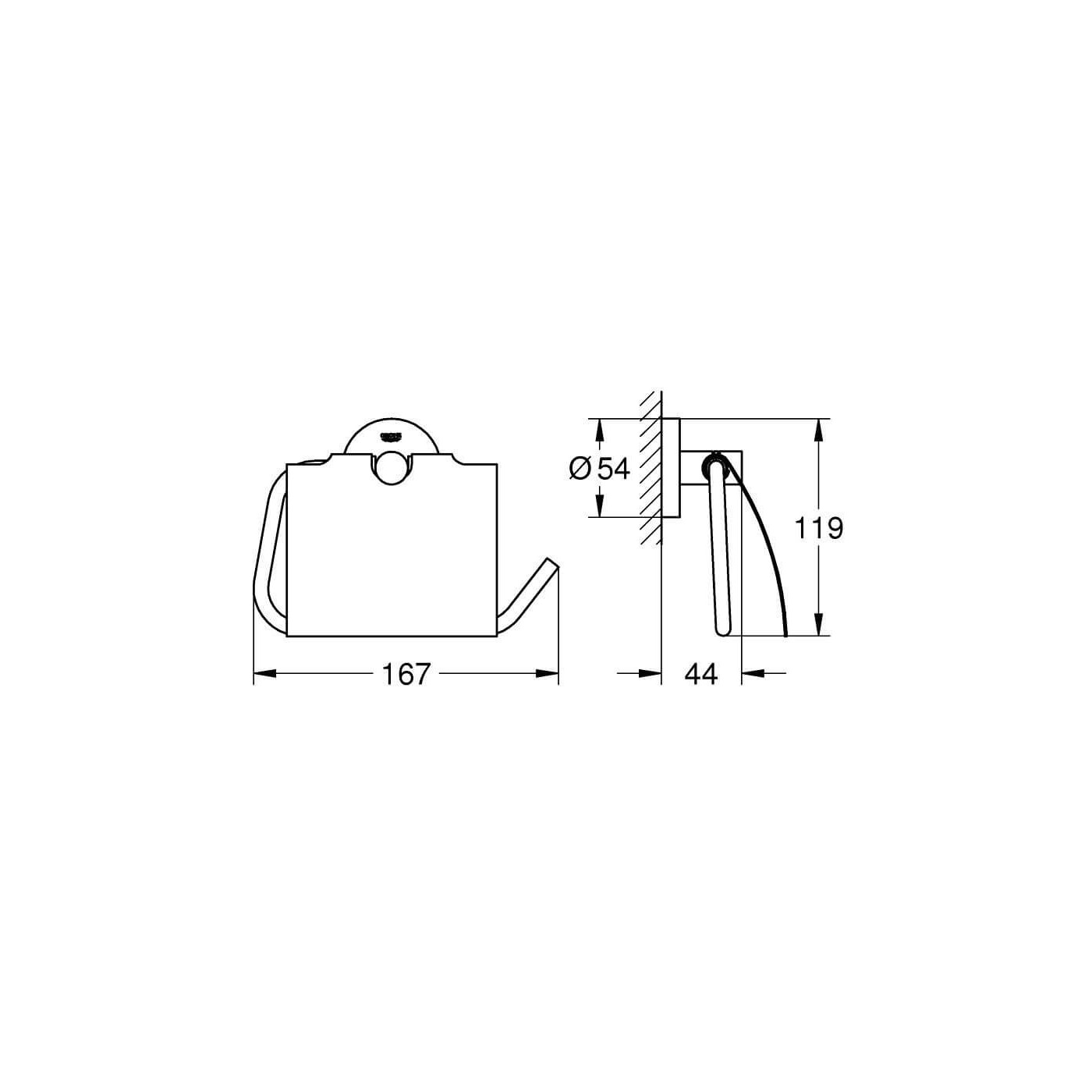 Uchwyt Na Papier Essentials Hard Graphite 40367A01 Grohe